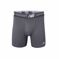 New Balance Men's 6 Boxer Brief Fly Front with Pouch  3-Pack  Team Royal/Lead/Bolt  Small