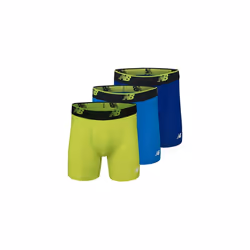 New Balance Mens Mesh 5 No Fly Boxer Brief, Athletic compression Underwear (3-Pack)