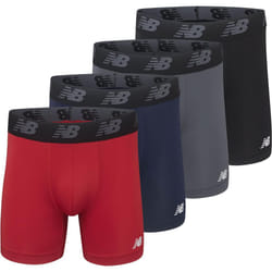 New Balance Men's 5"""" Performance No Fly Boxer Brief (4 Pack)  Pigment
