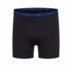 New Balance Boy's Performance Boxer Briefs 4-Pack  Black/Team Royal/White/Magnet Print  Medium