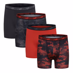 New Balance Boy's Underwear Performance Boxer Briefs 4-Pack Magnet P