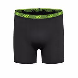 New Balance Boy's Performance Boxer Briefs 4-Pack  White/Hi-Lite/Black