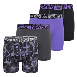 New Balance Boys' 3.5"""" Underwear  Performance Boxer Briefs (4 Pack)