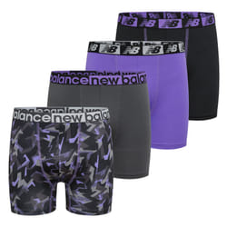 New Balance Boys' 3.5"""" Underwear  Performance Boxer Briefs (4 Pack)