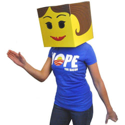 InCogneato Lego My Eggo Female Yellow Brickman Costume Box Head