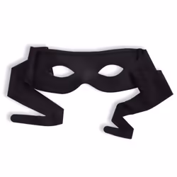 Forum Novelties Black Half Mask with Ties - Masked Bandit