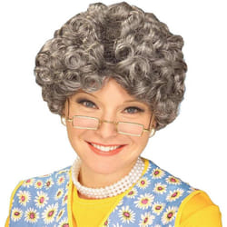 Forum Novelties Women's Yo Momma Curly Costume Wig  Gray  One Size