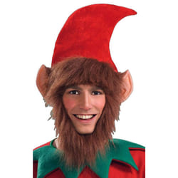 Christmas Elf Ears & Beard Costume Hat One Size