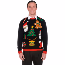 Forum Novelties Adult Everything Ugly Christmas Sweater Black X-Large