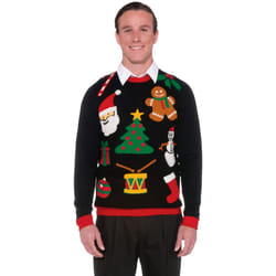 Forum Novelties Adult Everything Ugly Christmas Sweater  Black  X-Large