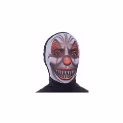 Forum Novelties Mens Scary Clown Hooded Mesh Mask  Multi  One Size