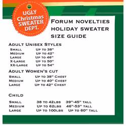 Forum Novelties Adult Nice Stocking Ugly Christmas Sweater  Multi  Medium