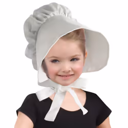 Forum Novelties Child's Colonial Bonnet Hat White