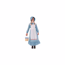 Forum Novelties Girls Pioneer Costume Dress, Blue, Large