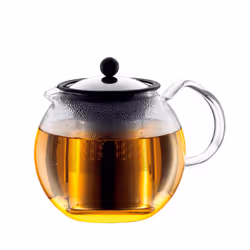 Bodum 180116 ASSAM Tea Press Permanent Filter Glass Handle 10 L34 oz Blacktransparent