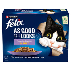 Felix As Good as it Looks Favourites Selection in Jelly - Pouch (12x85g)