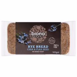 Biona Organic Rye Chia & Flax Bread (500g) - Pack of 6
