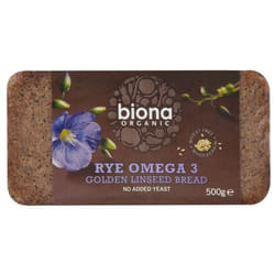 Biona Organic Rye, Omega 3, Golden Linseed Wheat Free Bread (500g - Pack of 6