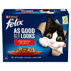 Felix As Good as It Looks Meat Selection in Jelly - Pouch (12x85g) - Pack of 2