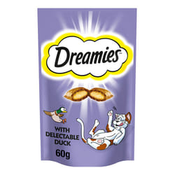 Dreamies Cat Treats with Delectable Duck (60g) - Pack of 2