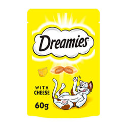 Dreamies Cat Treats with Delicious Cheese (60g) - Pack of 2