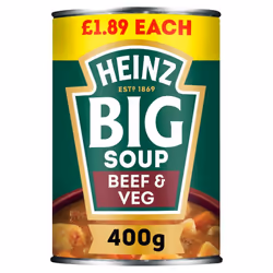Heinz Big Soup Chunky Beef & Vegetable 400g (Pack of 6)