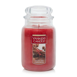 Yankee Candle Sparkling Cinnamon Scented  Classic 22oz Large Jar Single Wick Candle  Over 110 Hours of Burn Time | Holiday Gifts for All: Perfect for