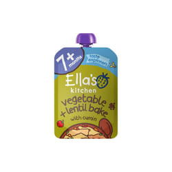 Ella's Kitchen Organic Vegetable Bake with Lentils Stage 2 130g