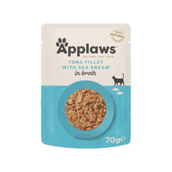 Tuna and Seabream Cat Food Pouch m by Applaws (70g) (Pack of 2)