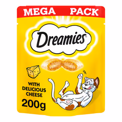 Dreamies Cat Treats with Cheese Mega Pack  (200g) (Pack of 2)