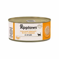 Chicken and Cheese Cat Food Tin  by Applaws (70g) (Pack of 4)