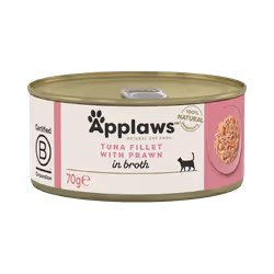Tuna and Prawn Cat Food Tin  by Applaws (70g) (Pack of 6)
