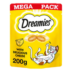 Dreamies Cat Treats with Cheese Mega Pack  (200g) (Pack of 6)