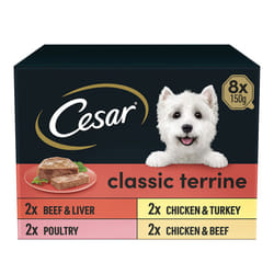 Cesar Classics Dog Trays Meat Selection 8 x 150g (PACK OF 4)