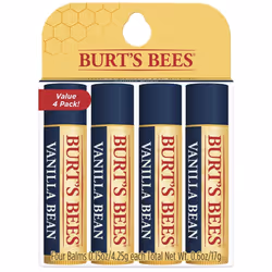 Burts Bees 100 Natural Moisturizing Lip Balm Vanilla Bean 4 Tubes