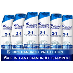 Classic Clean Anti-Dandruff 2-in-1 Shampoo, Six-Pack,6 x 250 ml, Clinically Proven Deep Clean, UK number 1 Shampoo