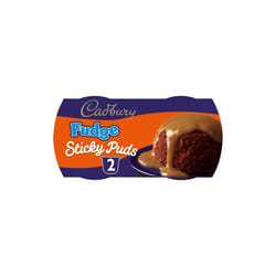 Cadbury Sticky Puds Fudge 2 per pack (Pack of 4)
