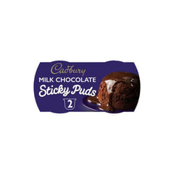Cadbury Milk Chocolate Sticky Puds 2 x 95g Pack of 4