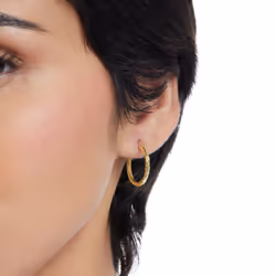 Amazon Essentials Gold Plated Cubic Zirconia Huggie  Polished Hoop and Diamond Cut Hoop Earring Set