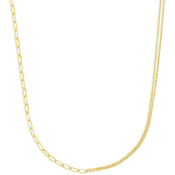 Amazon Essentials Gold Plated Paperclip And Cable Chain 18""""  Yellow Gold