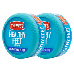 O'Keeffe's for Healthy Feet Foot Cream  Guaranteed Relief for Extremely Dry  Cracked Feet  Instantly Boosts Moisture Levels  3.2 Ounce Jar  Pack of 2