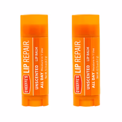 O'Keeffe's Unscented Lip Repair Lip Balm for Dry Cracked Lips Stick Pack of 2 clear K0700137