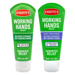O'Keeffe's Working Hands Hand Cream  3 oz Tube and Night Treatment Hand Cream  3 oz Tube