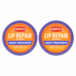 OKeeffes Lip Repair Night Treatment Lip Balm 025 Ounce Jar Pack of 2