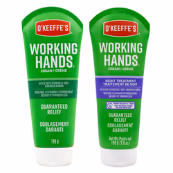 O'Keeffe's Working Hands Hand Cream; 7 oz Tube and Night Treatment Hand Cream; 7 oz Tube