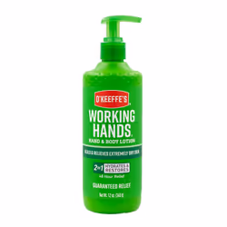 OKeeffes Working Hands Hand and Body Lotion 12oz Pump Pack of 1 Heals and Relieves Extremely Dry Skin