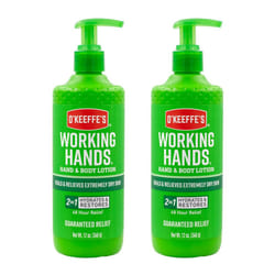 OKeeffes Working Hands Hand and Body Lotion  12 oz Pump 2 Pack  Healing Lotion Relieves Extremely Dry Skin