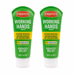 OKeeffes Working Hands Intense Renewal Hand Cream 3 oz Tube Pack of 2 Softens and Smooths Extremely Callused Dry Hands