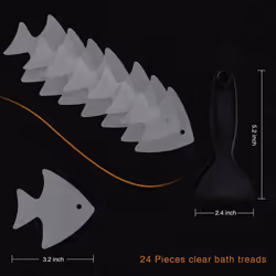 Secopad Bathtub Stickers Non-Slip  24 PCS Safety Shower Treads Adhesiv