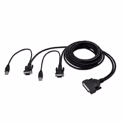 Belkin OmniView™ ENTERPRISE Series Dual-Port USB KVM Cable, 1.8m, 1.8 m, Black, PC99
